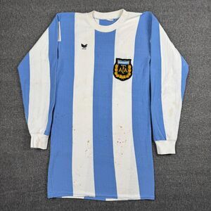 Vintage Erima Argentina AFA Long Sleeve Shirt Men's M Striped Goalkeeper Soccer‎